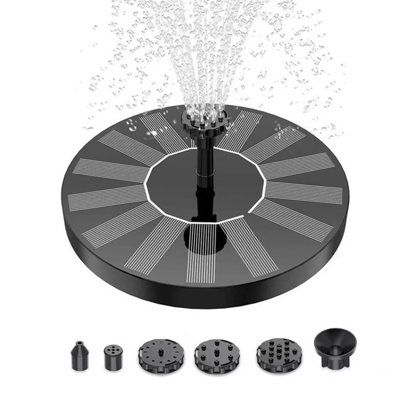 

A59T 16CM 190L/H Mini Solar Water Fountain Pool Pond Waterfall Garden Decoration Bird Bath Solar Powered Fountain Floating