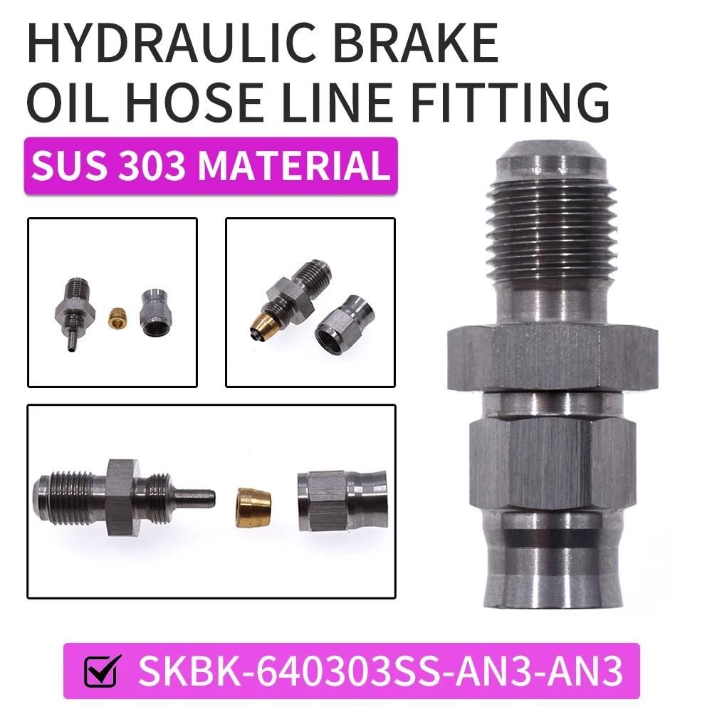 

SK CUSTOM AN3 To M10-1.0 Car Motorcycle Motor Bike Hydraulic Brake Oil Hose Line Fitting SUS303 PTFE Hose End Adapter Interface