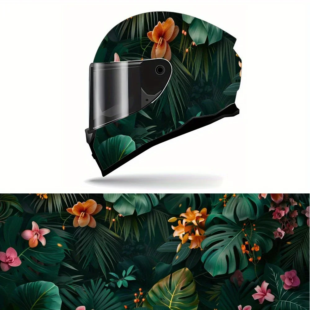 Película Adesiva de Vinil PVC Rainforest Secret Realm para Capacete de Moto, Adesivo Impermeável Autoadesivo, Filme Decorativo Anti-Risco para Capacet