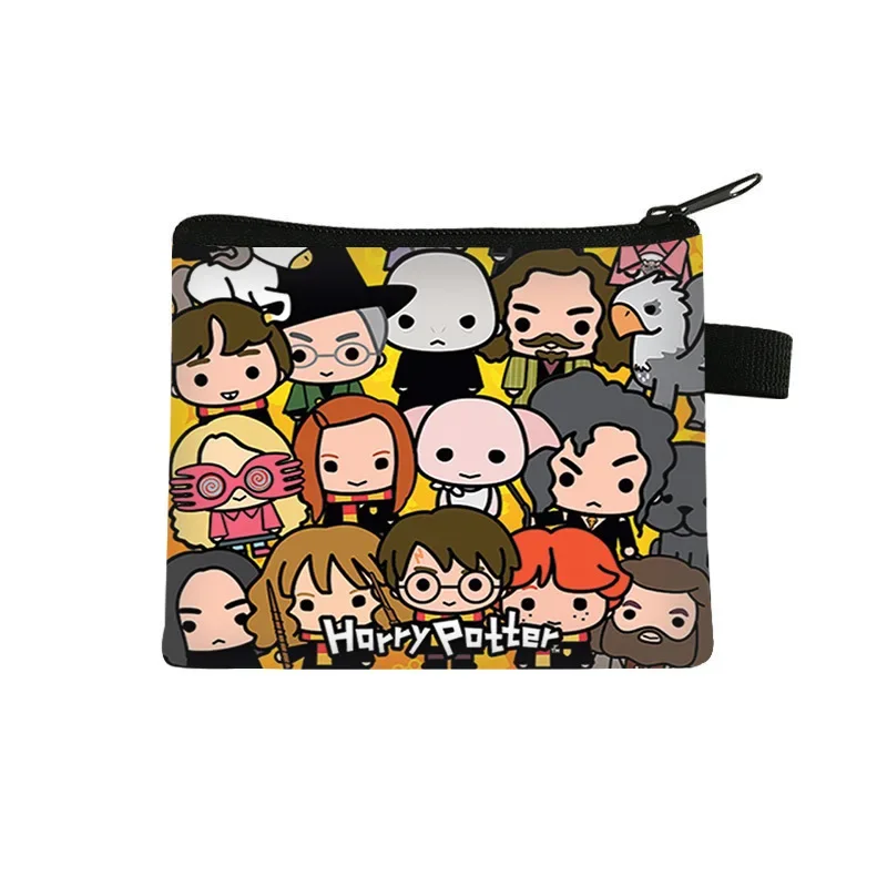 Kawaii Harries Potters Movie Peripherals Coin Purse Magical Boy Card Holder Cartoon Storage Bag Children Girls Cute Wallet Gifts