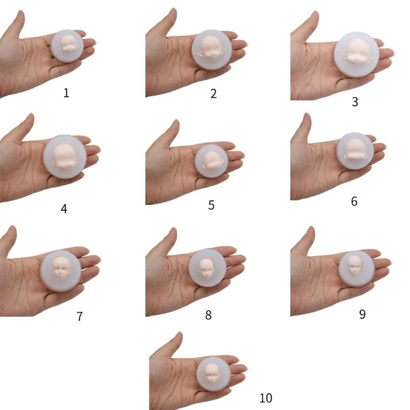 

91AC Face Head Floms Шоколадная силиконовая лисовая форма Gumpaste