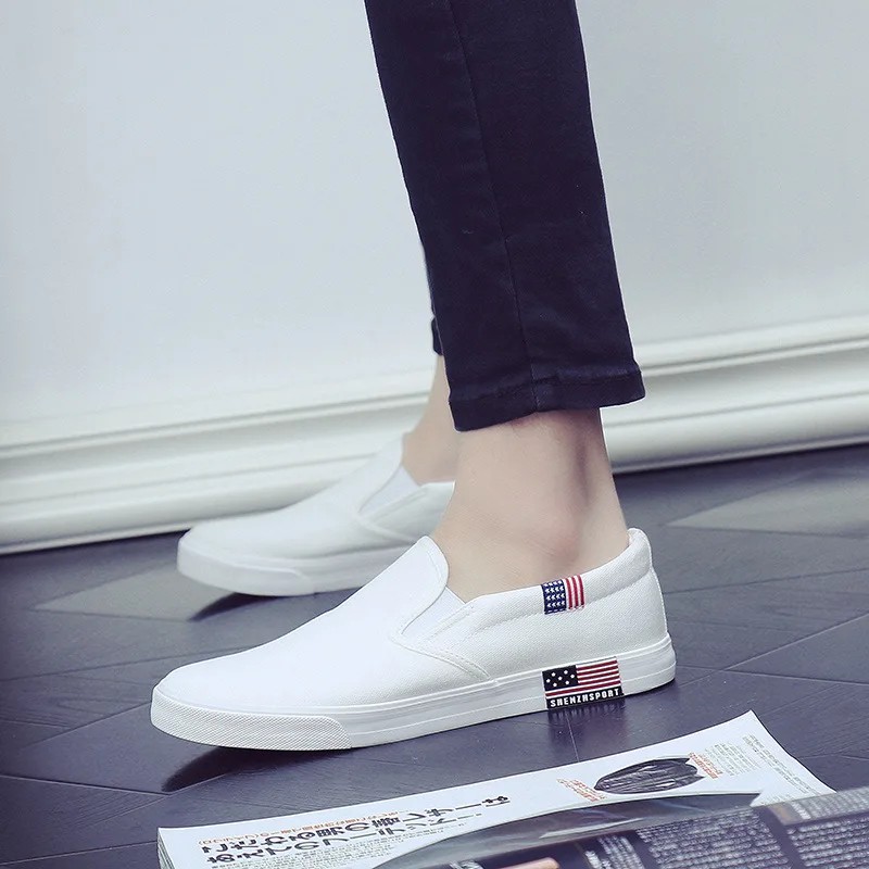 Summer Couple Canvas Shoes Flat Bottom Casual Versatile Middle School Student Footwear Cloth Shoes Board Shoes Little White Shoe