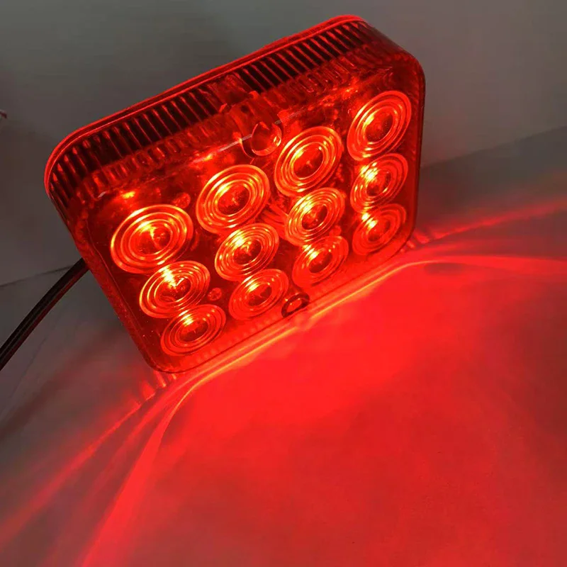 1 قطعة 12 فولت/24 فولت 12 LED مقاوم للماء الخلفية الذيل ضوء-تحذير السلامة الفرامل وقف مصباح الضباب لشاحنة/مقطورة/قارب/قافلة/لور