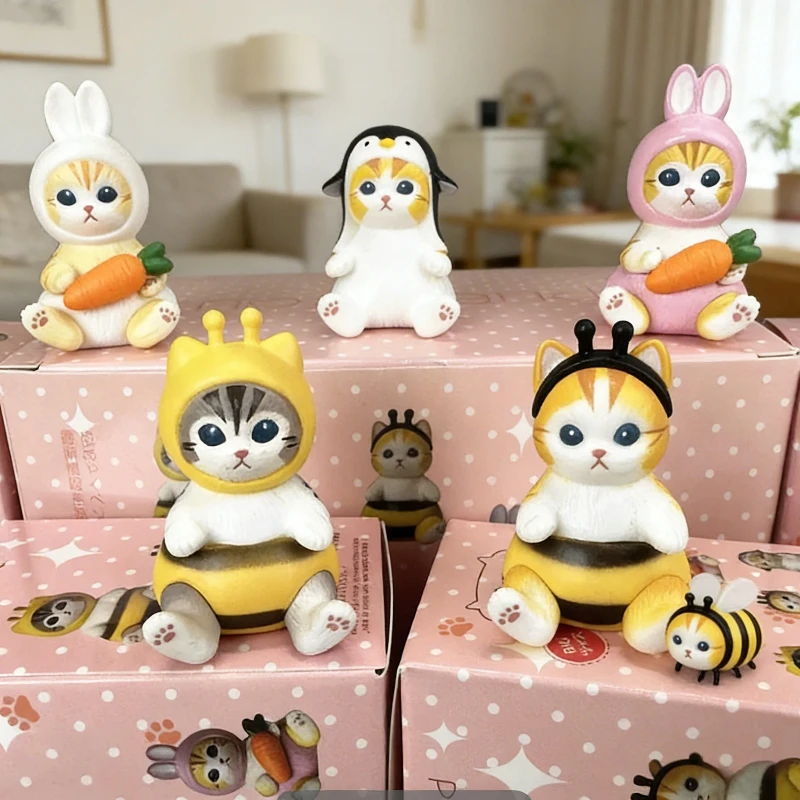 

Mofusand Cats In Animal Suits Series Trendy Toy Blind Box Rabbit Cat Kawaii Desktop Decoration Action Figure Festival Gifts