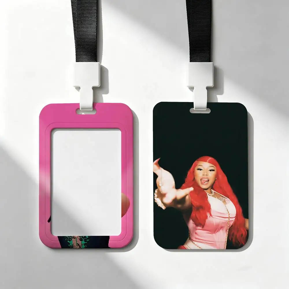 N-Nicki M-Minaj Rapper ID Holder With For Office School Name Card Credentials Case