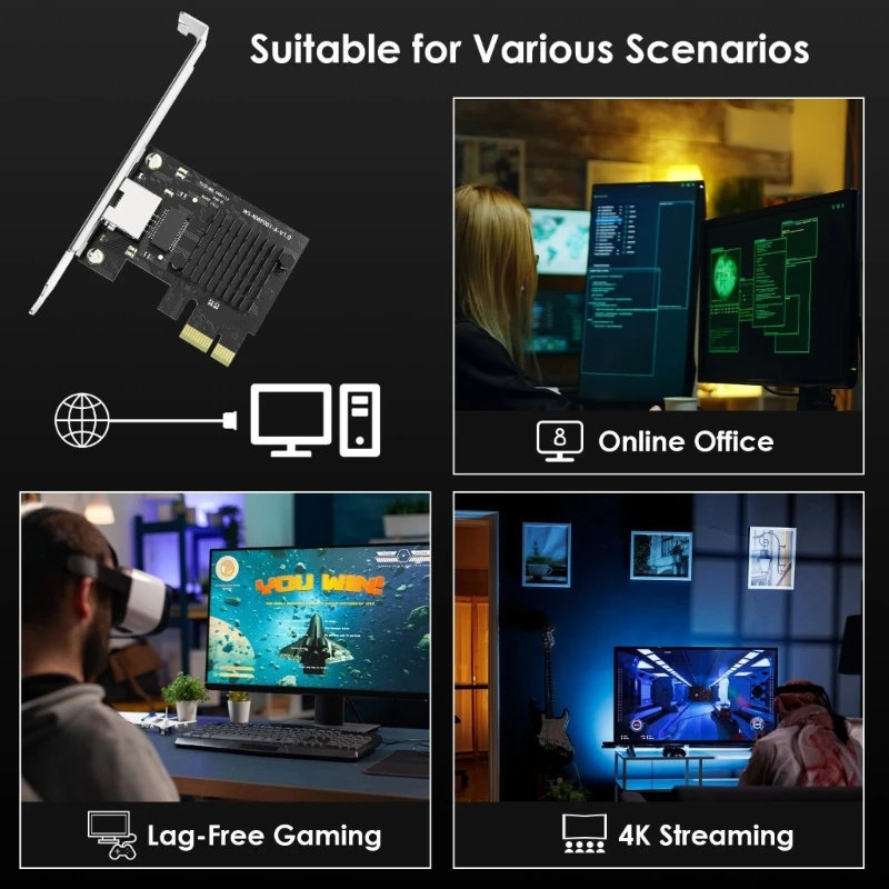 Простая установка. Совместимость с картами гигабитных сетевых интерфейсов PCIE x16