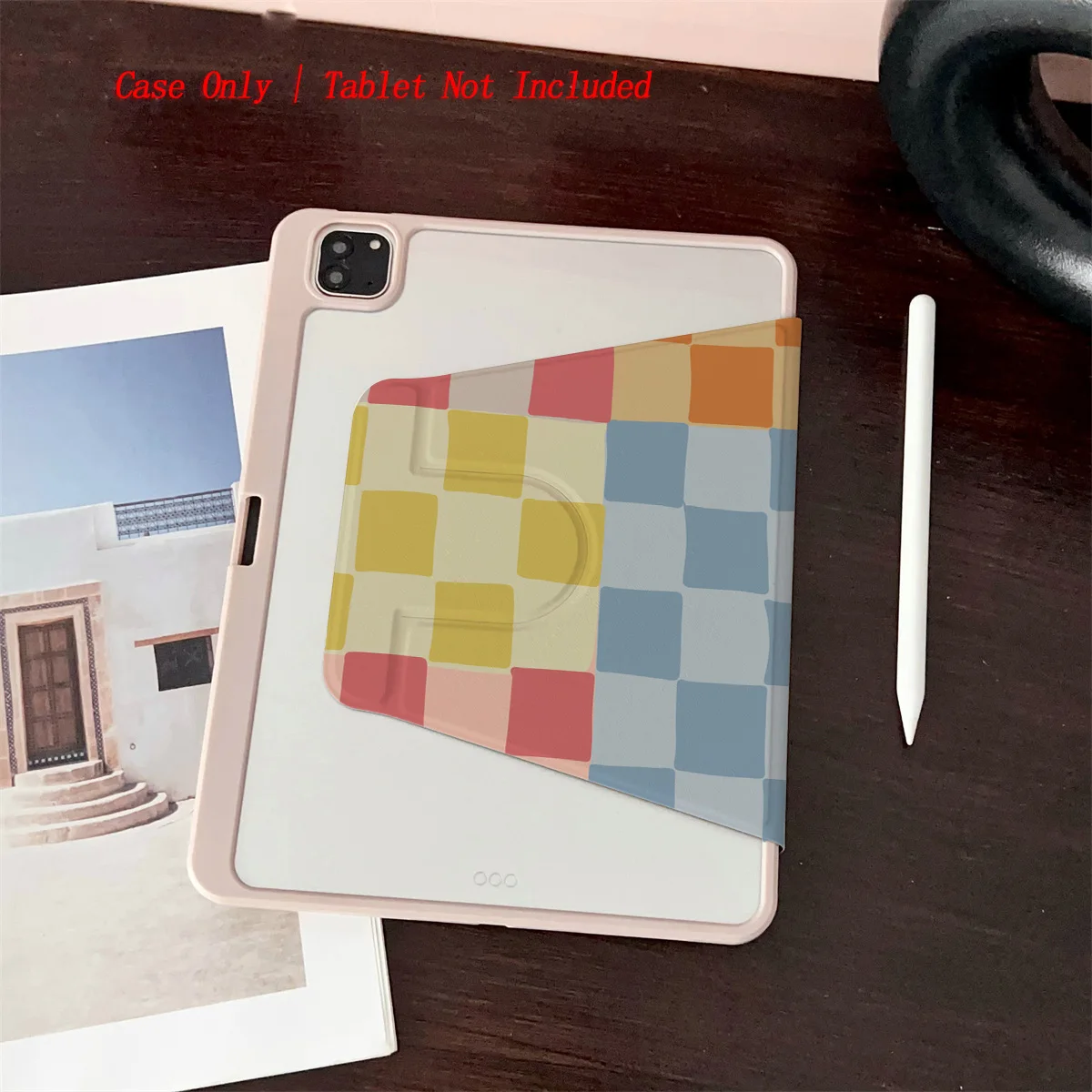 Bold Multicolored Squares Pattern iPad Case for Air 4 10.9/Mini 4 7.9/2 9.7 Dust-Proof Charging Port