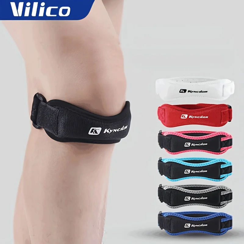 زوج واحد من دعامات الركبة الرضفة القابلة للتعديل لتثبيت الركبة، مما يوفر الاستخدام المشترك المريح في الحياة اليومية، قماش مسامي، قابل للغسل #6