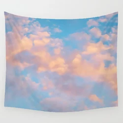 Sunset blue sky white cloud printed pattern decorative tapestry home bedroom room dormitory