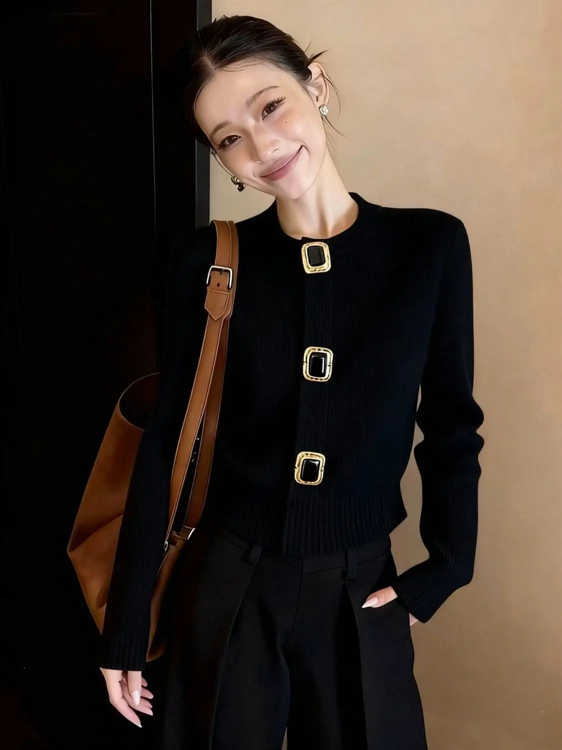 Delicate High-end Knitted Cardigan 2026 Red New Celebrity Temperament Daughter Top Wear High-end Sweater