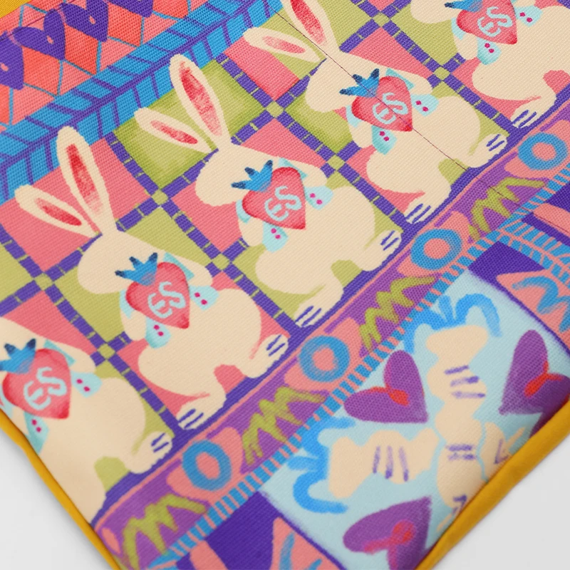 ELFSACK 2025 الخريف الوافدين الجدد لطيف الكرتون الأرنب كل انحاء طباعة حقيبة كتف لطيف حمل للمرأة