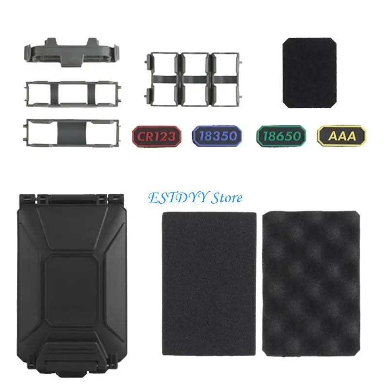 

G6DE Tactic Battery Storage Case Nylons Carry Case Practical Battery Pouches