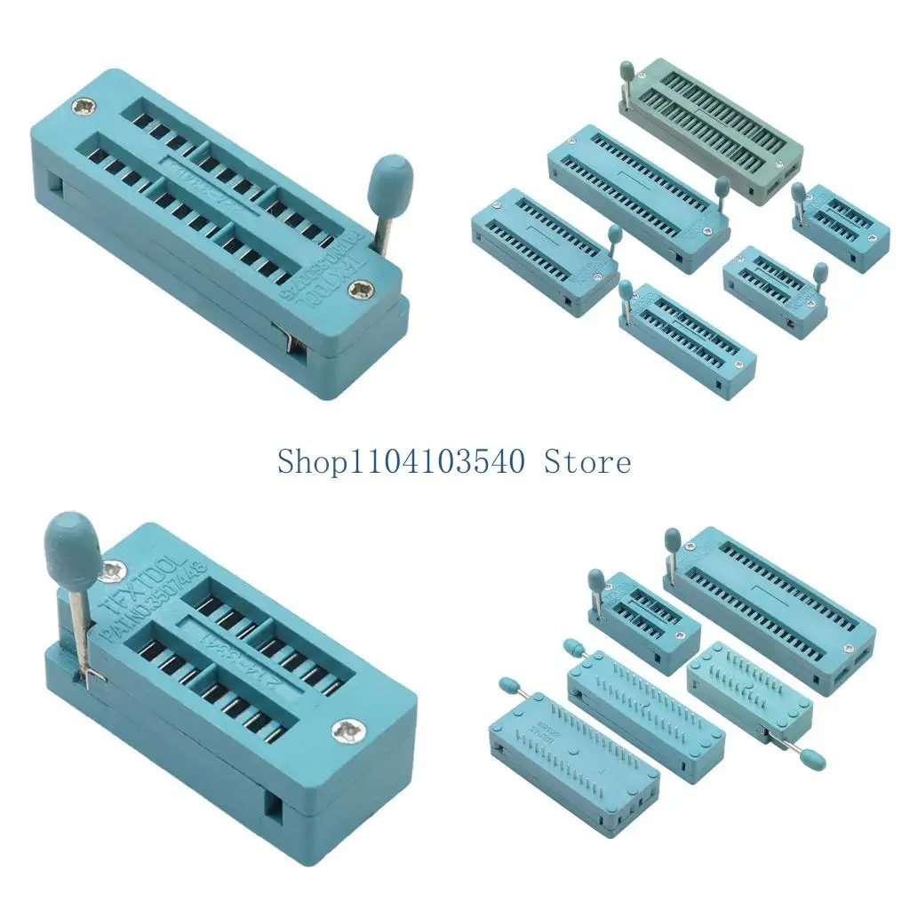 

02DC Universal Microcontroller Testing Base Antislip Lock Mechanism And Light weight Easyly Install IC Locking Socket