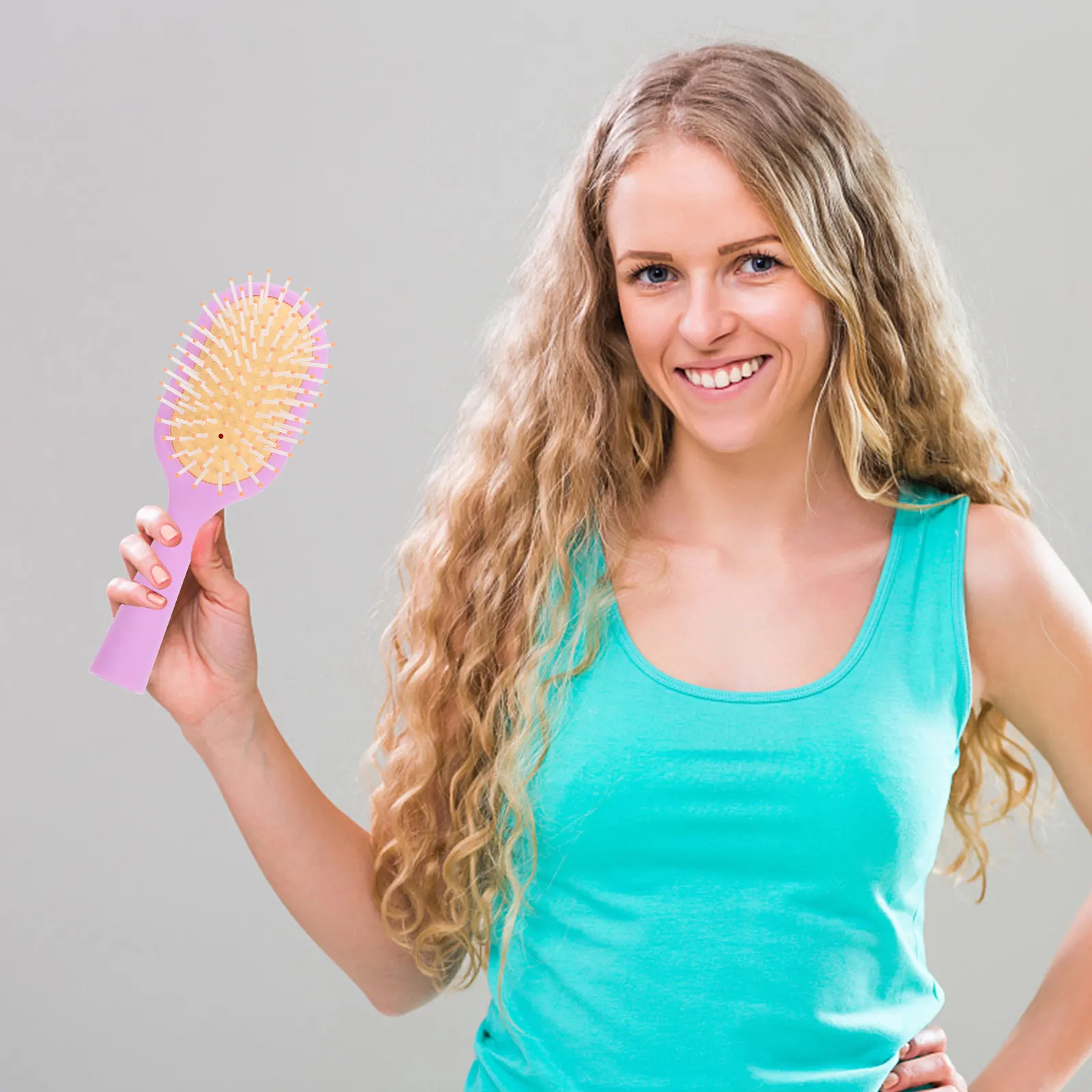 Hair Brush Women Ergonomic Detangling Brush Round Surface Scalp Massage Comb for Thin Hair Styling Tool Comfortable for Daily