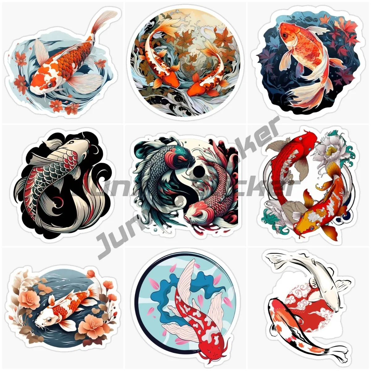 

Наклейка на автомобиль Koi Fish, наклейка на удачу, персонализированная пленка с защитой от царапин