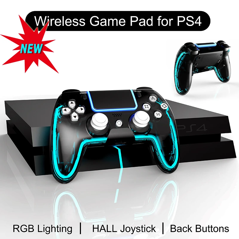 Imagem -02 - Joystick sem Fio Bluetooth para Ps4 Hall-linear Joystick 3d para Programação p4 Android Phone Ios 13.0 Console de Jogos Rgb