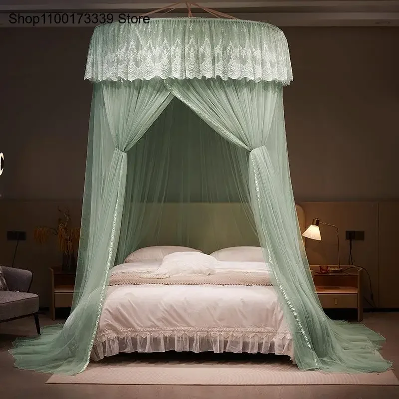 Dome Shaped Mosquito Net Ceiling for Home Use Palace Single Door Floor Standing Bed Curtain No Need To Install Mosquito Net