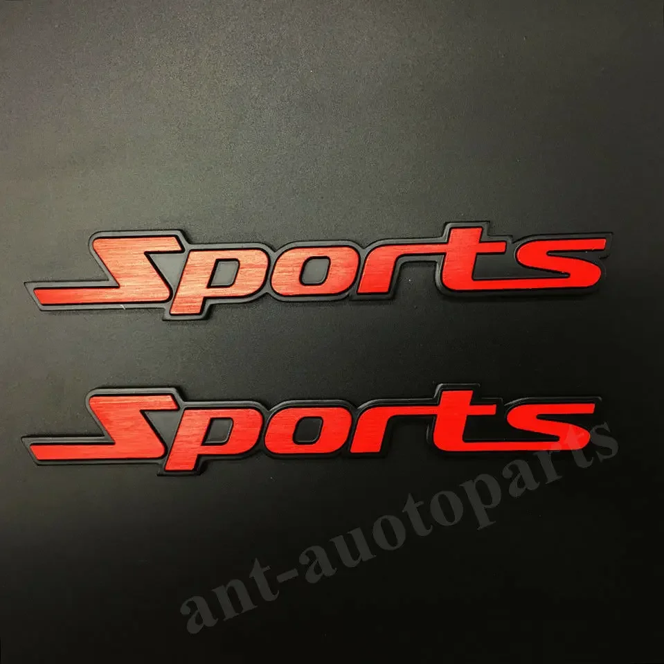 

2x красный металлический хромированный спортивный гоночный багажник задняя дверь эмблема автомобильный значок наклейка наклейка