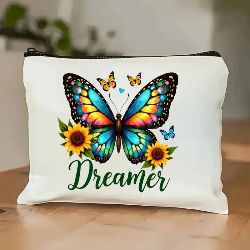 Casual Canvas Clutch Bag Makeup Pouch Suitable for Outdoor Travel Leisure Canvas Handbag Compact Size for On-the-Go Essentials