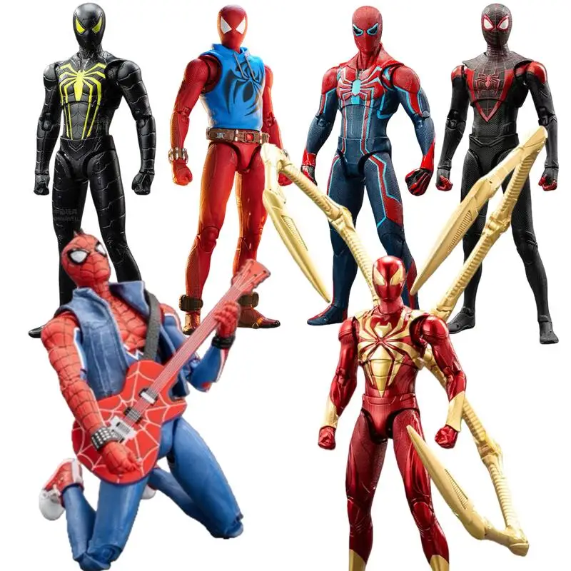 

Genuine Marvel Legends Spider Man SPIDER PUNK SUIT Scarlet Spider 2099 Miles Action Figure Model Toys Kid Birthday Gifts Toy