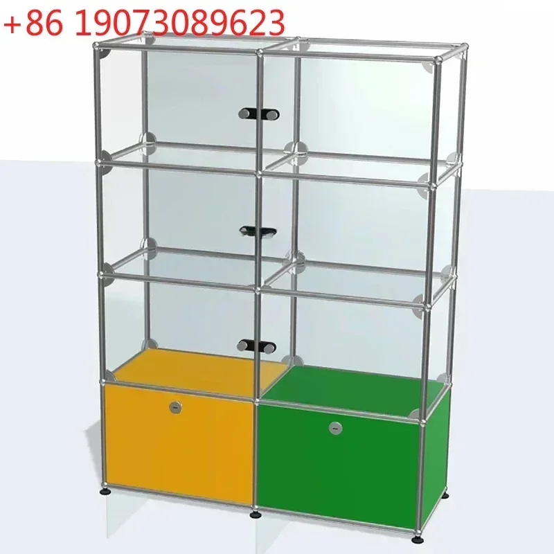 Transparent Tempered Glass Multi-Layer Storage Showcase Household
