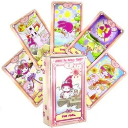 10.3*6CM Sanrio My Melody Cinnamoroll Kuromi 78 fogli carta dei tarocchi versione inglese