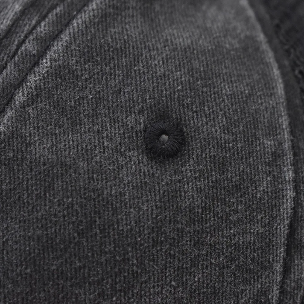 قبعة بيسبول قطنية عصرية مغسولة للحماية من الأشعة فوق البنفسجية من قماش الدنيم قبعة رياضية قابلة للتعديل قبعة شبكية للرجال #4