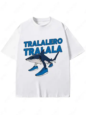 Tralalero Tralala Funny Shark Meme 티셔츠 선물 여성 패션 고딕 빈티지 티셔츠 캐주얼 티셔츠