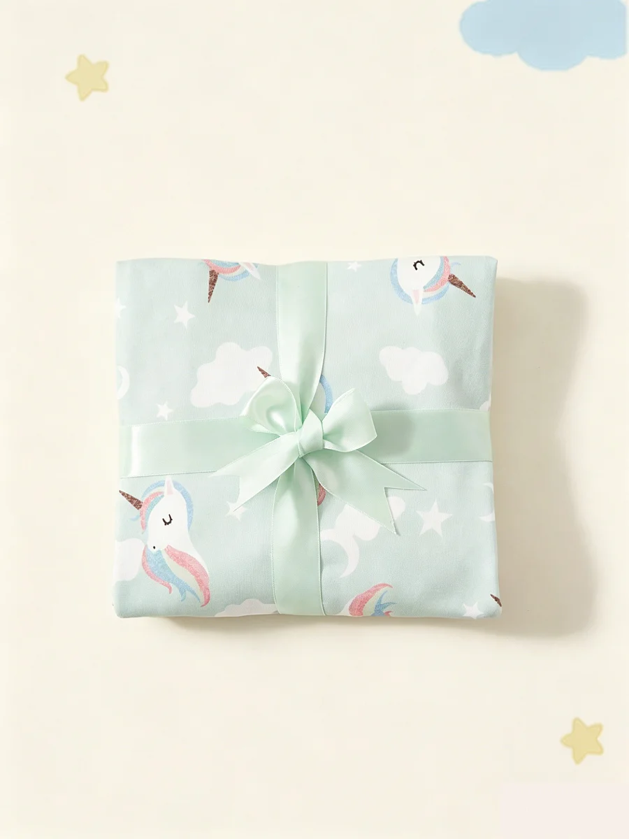 3Pcs 100% Cotton Soft Skin-Friendly Newborn Baby Swaddle Blanket Set