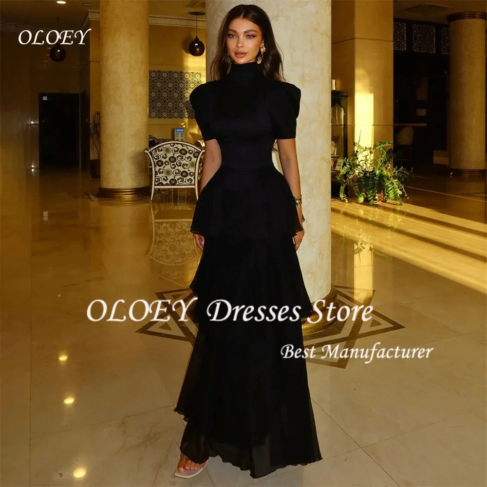 OLOEY Chiffon Tulle Pleat Evening Dress Customized Woman Party Dress Ankle Length Mermaid Prom Gown For Woman New 2026