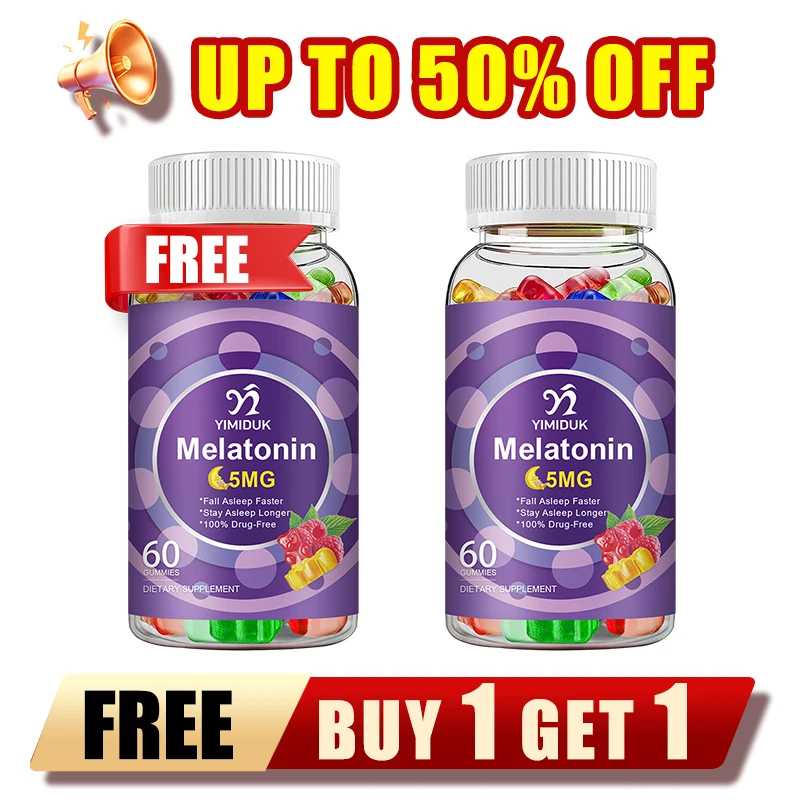 

Melatonin Gummies 5Mg, Support Insomnia Relief & Jet Lag Recovery, Quick Sleep Onset & Restful Nights