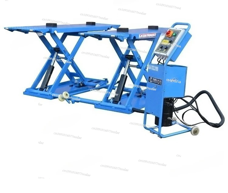 AA4C Mid Scissor Car Lift 1 M High  4T Capacity Solenoid Unlock  Auto Hoist  Vehicle Lift