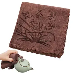 Tea towel tea table rag thick absorbent tea cloth Tea Set Mat Super Soft Coffee Table Towel Rag Kitchen Anti-Scalding Towels