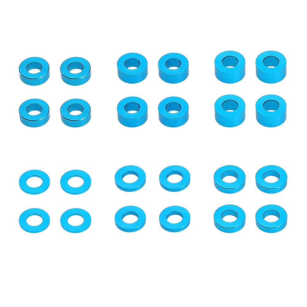 Precision Flat Spacer Washer Set for For TAMIYA For RC Vehicles Includes Total of 24 Adjustable Aluminum Washers