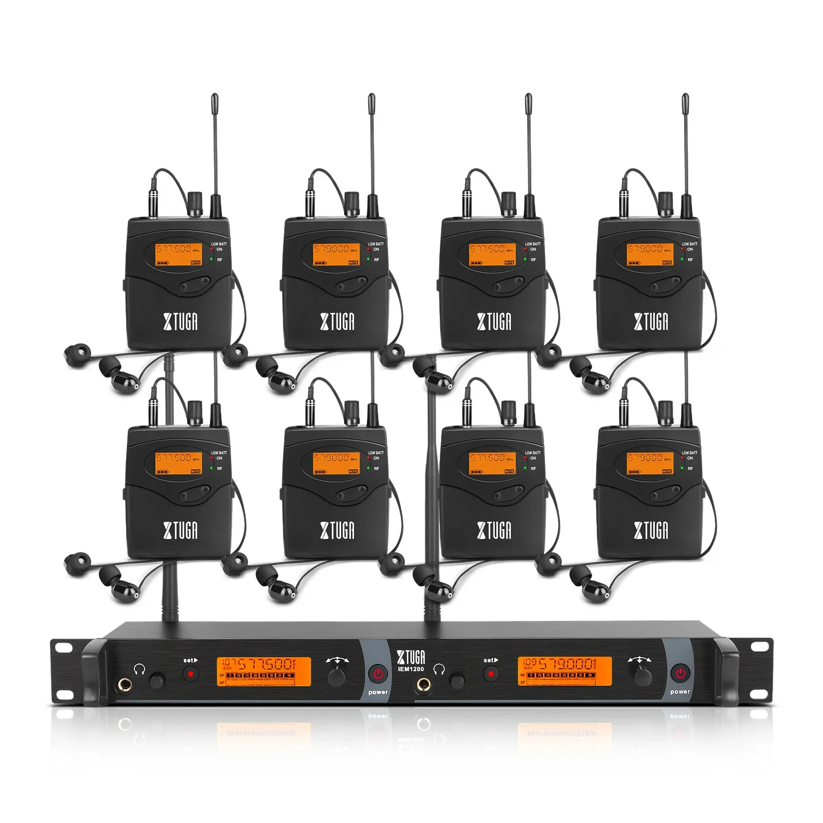 Wireless Stage Ear Return Dual Channel Transmission Band Return Drag Two Performance UHF Monitoring System