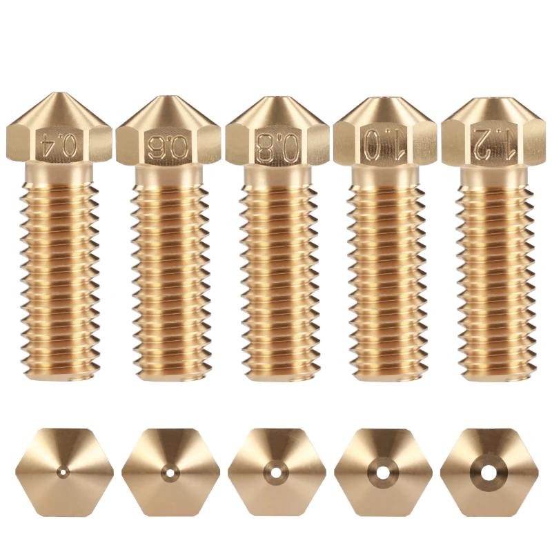 Mellow 1Pcs NF-V6 Volcano Nozzle Brass Lengthen Extruder Nozzle 0.4--1.2mm For 3D printer 1.75 Filament  Volcano Hotend Parts