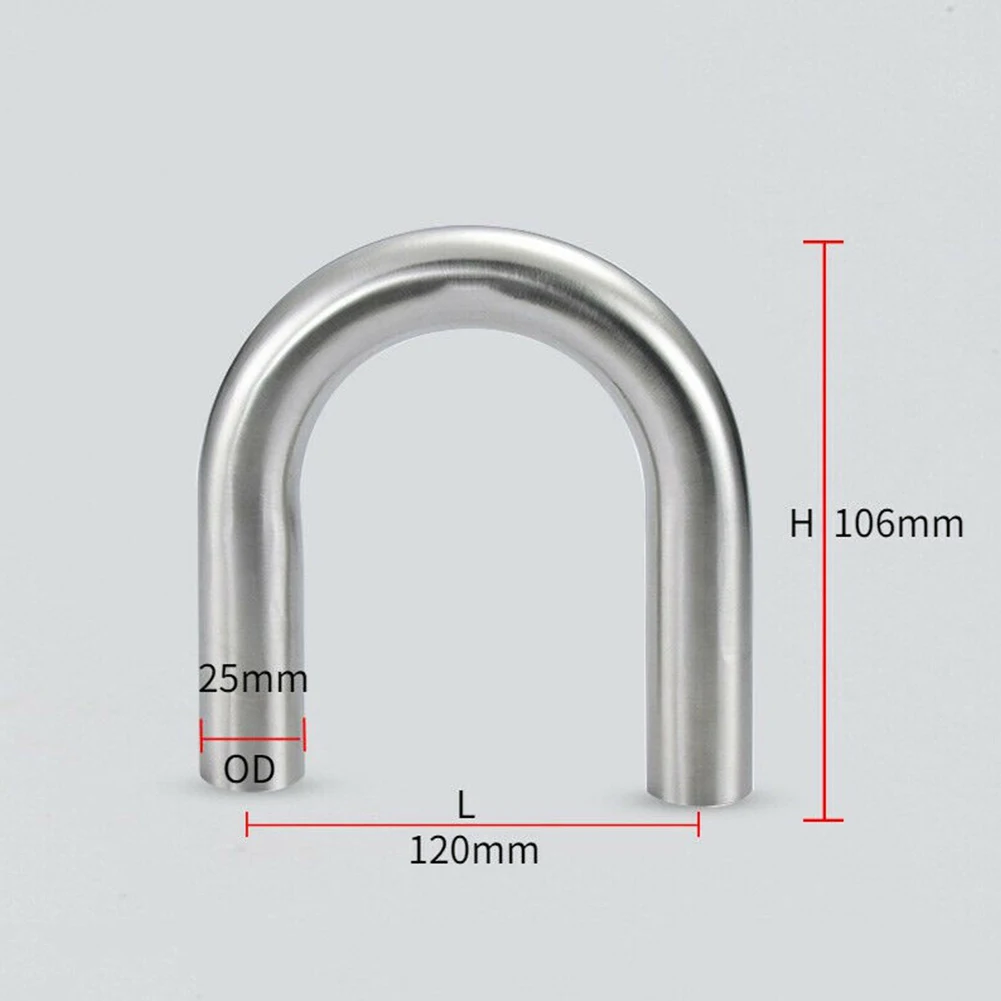 304 Stainless Steel U-shaped Pipe 180 Degree Elbow Various Aggregates 180 Degree Pipe 51mm Exhaust Systems Stainless Steel Elbow