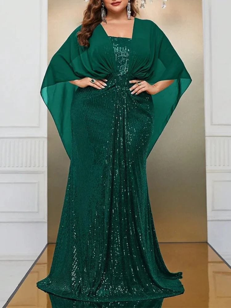 Maßgeschneiderte Chiffon-Schal-Abendkleider, elegantes, rückenfreies, bodenlanges Promi-Kleid, exquisite, hochwertige Ballkleider