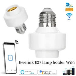 Ewelink E27 Wifi portalámparas enchufe inteligente para luz nocturna Led boquilla adaptador de bombilla funciona con Alexa Google Home Control de voz