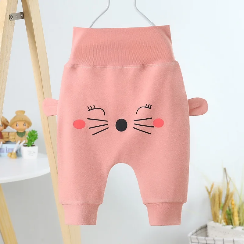 Verdickte Baumwollhosen für Kleinkinder, Babyhosen mit Cartoon-Print, Herbsthosen für Neugeborene Jungen und Mädchen mit großem Hüftumfang, Kleidung 0-3 Jahre – Detail 6
