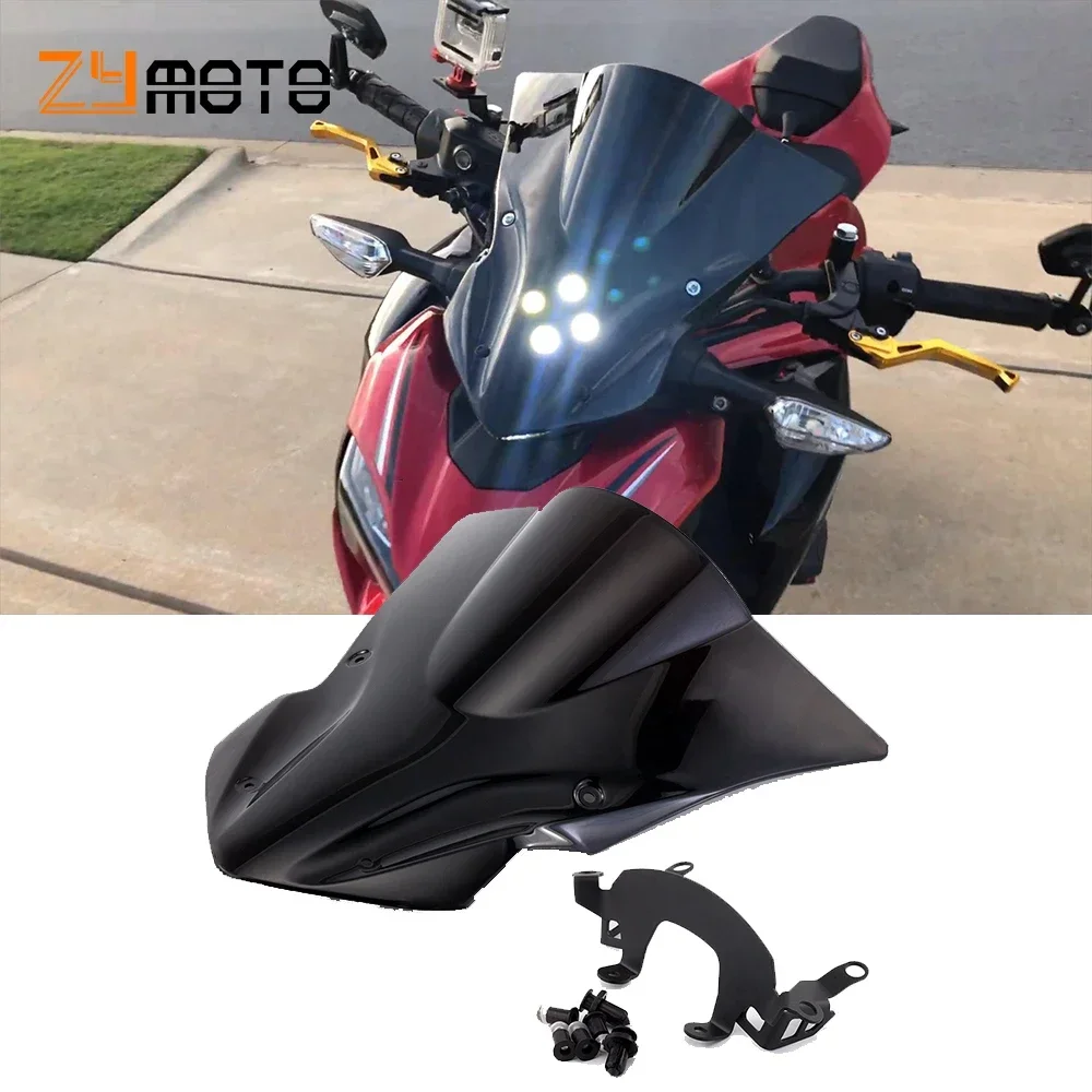 

For KAWASAKI Z900 Z 900 2017 2018 2019 Motorcycle Windshield WindScreen Windproof Double Bubble Wind Shield Screen Protector