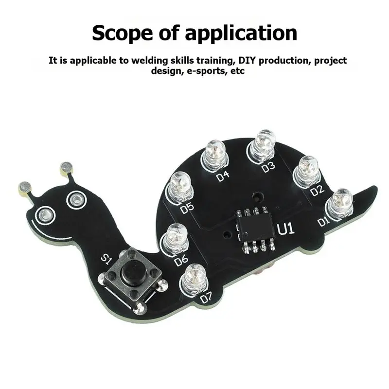 【A17Z】Soldering Learning Kit DIY With LED Shell Flow Light SMD SMT Learner For Electronics Enthusiasts
