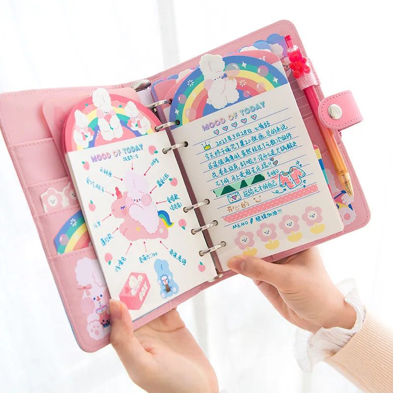 milkjoy shivering rabbit loose-leaf book ins style notebook cute girl heart A6 living notebook notebook