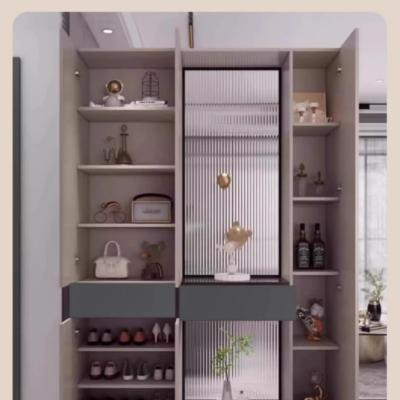 خزانة الويسكي المنزل طاولة بار يعرض خزانة مع أبواب زجاجية الأثاث زجاجات النبيذ خزانة Vinoteca مبرد النبيذ #2