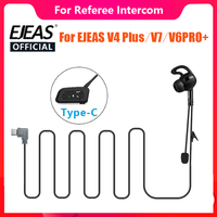 EJEAS For V4 Plus/V7/V6PRO+ Motorcycle Helmet Bluetooth Intercom Type-C Interface In-Ear Referee Headset Suitable