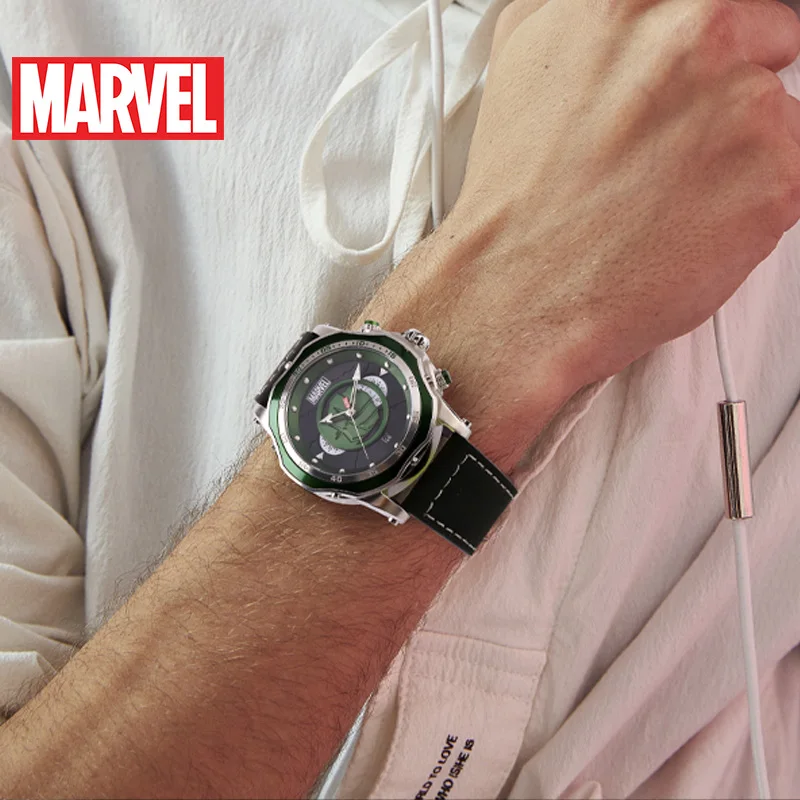 Marvel Avengers Hulk For Mens Watches Quartz WristWatch Male Fashion Luminouos Clock Sapphire Crystal Date New Relogio Masculino