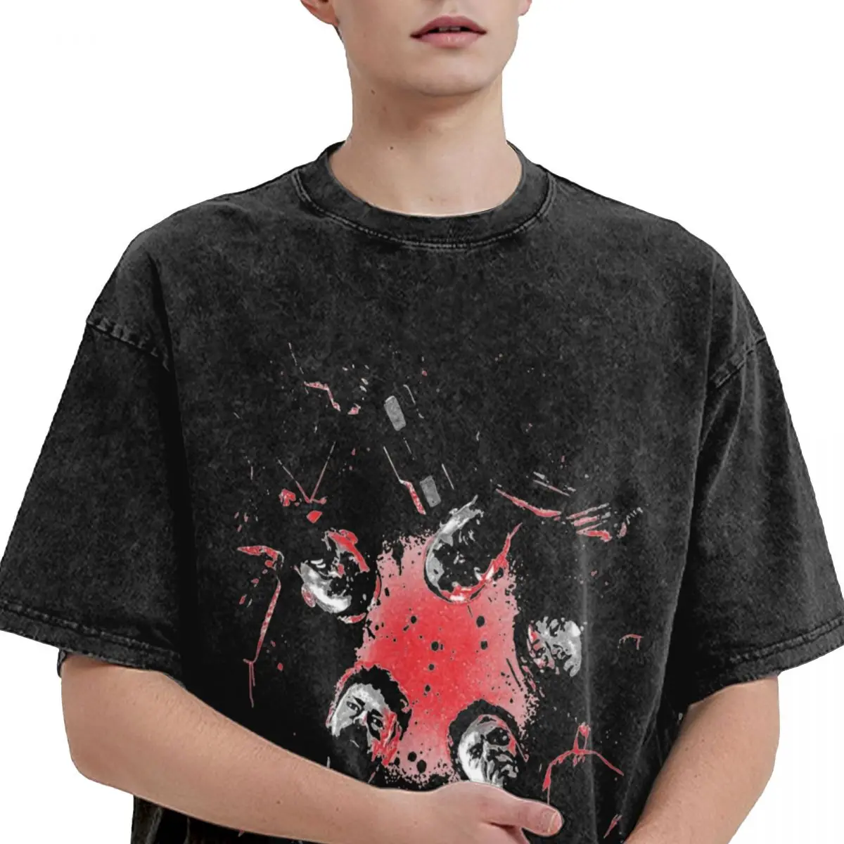 Ovresize The Boys Season 4 TV Show Accessories Shirt Washed Style for Men Women Billy Butcher T-Shirts Fashion Tees Streetwear