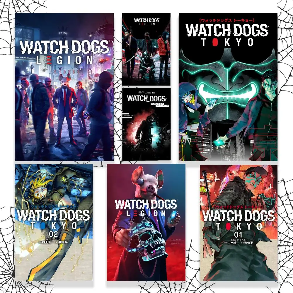 Game Watch Dogs Tokyo Poster Graphic Wall Art Poster HD Waterproof PP Paper Print for Bedroom Living Room Office Decor Gift