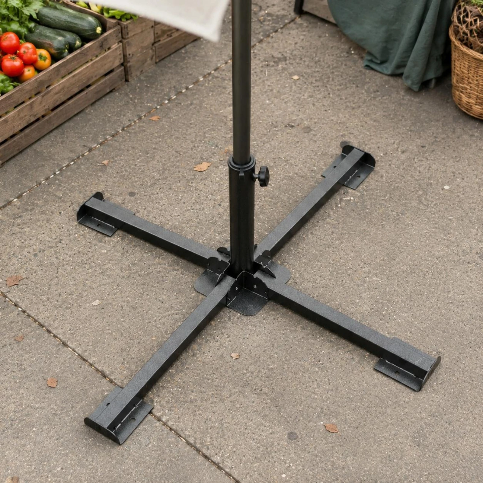 Four-Leg Base Umbrella Stand Metal Four-Leg Umbrella Base Outdoor Gear Stable Home Accessory Compact