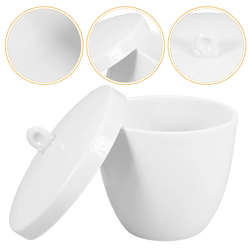 

2Pcs Laboratory Crucible High Purity Porcelain for Melting Metal Silver Gold Casting Smelting Tools Industrial Chemical Research